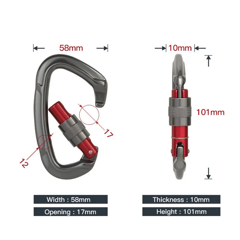 Locking Professional Rock Climbing Carabiner