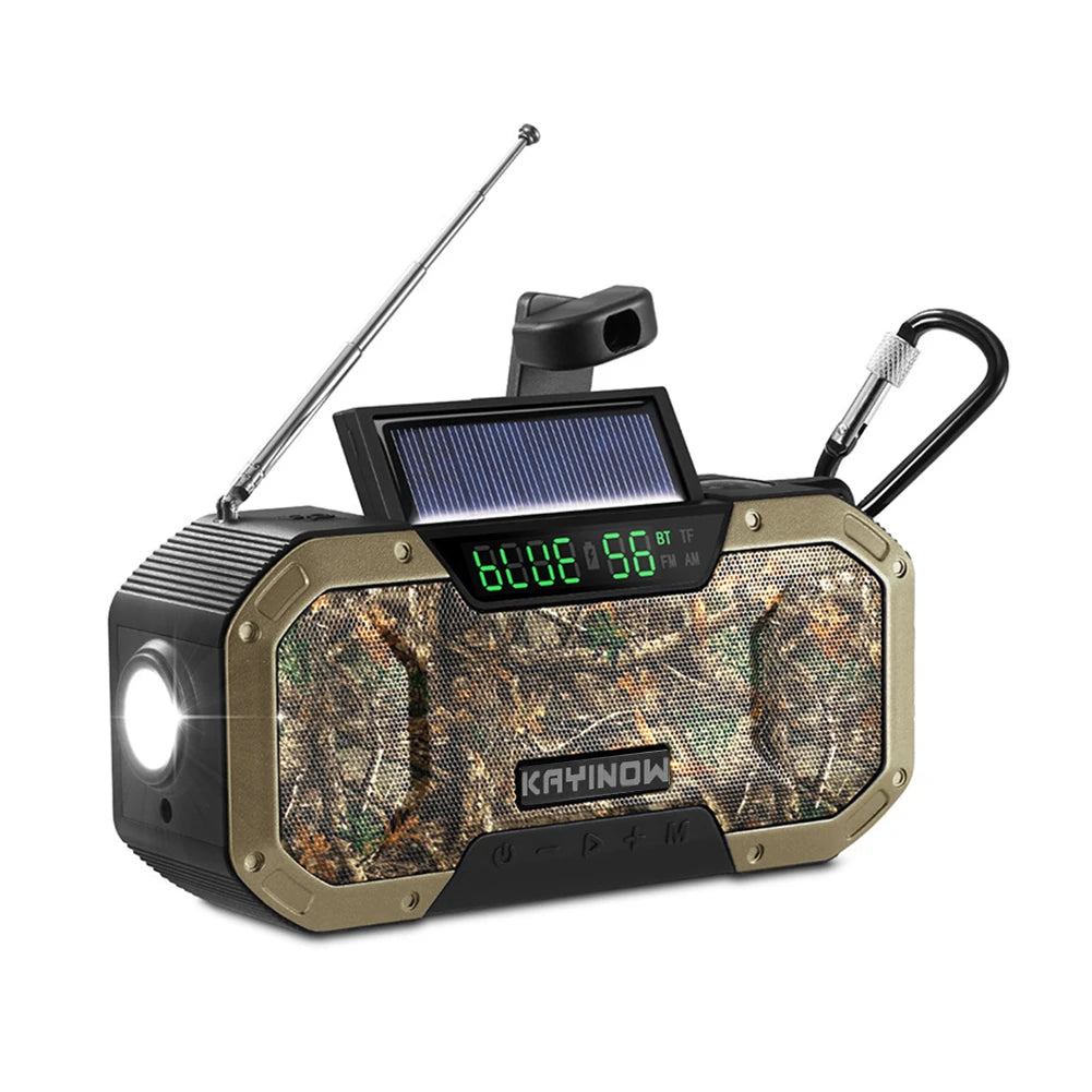 Solar Power Hand Crank Multifunctional NOAA Radio