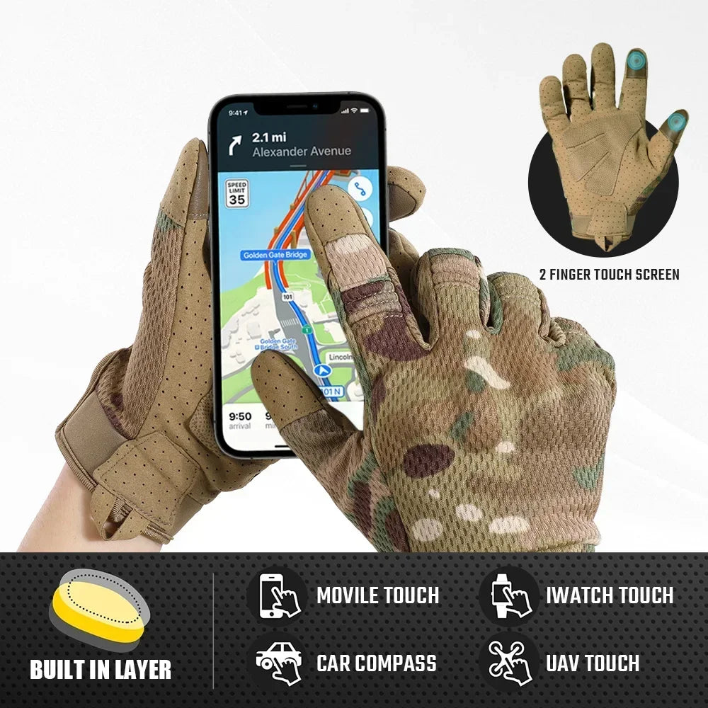 Camo Touch Screen Tactical Gloves