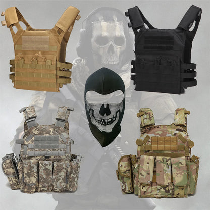 Camouflage Hunting Shooting Vest With Ghost Mask