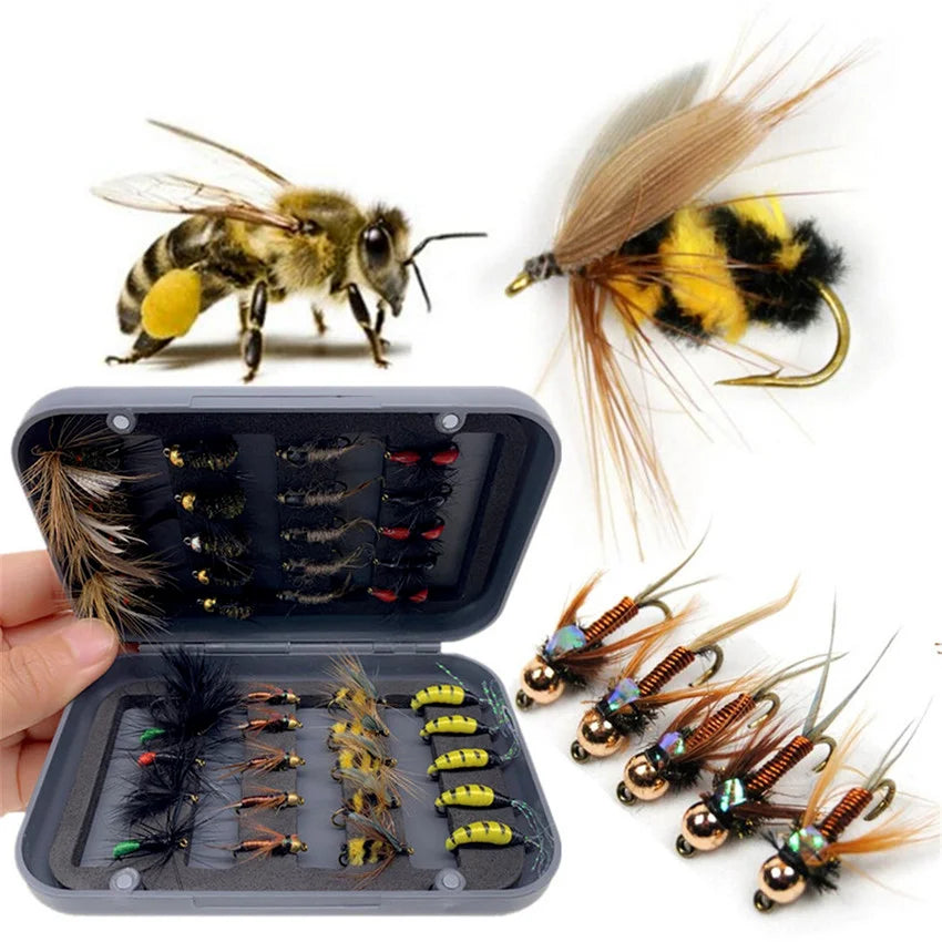 Dry Wet Nymph Streamers, Fly, Lures Assortment Kit