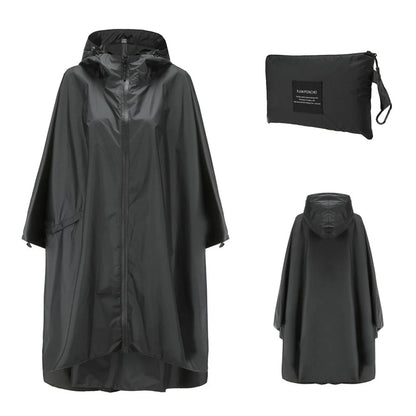 Men Women Waterproof Thick Hooded Rain Coat