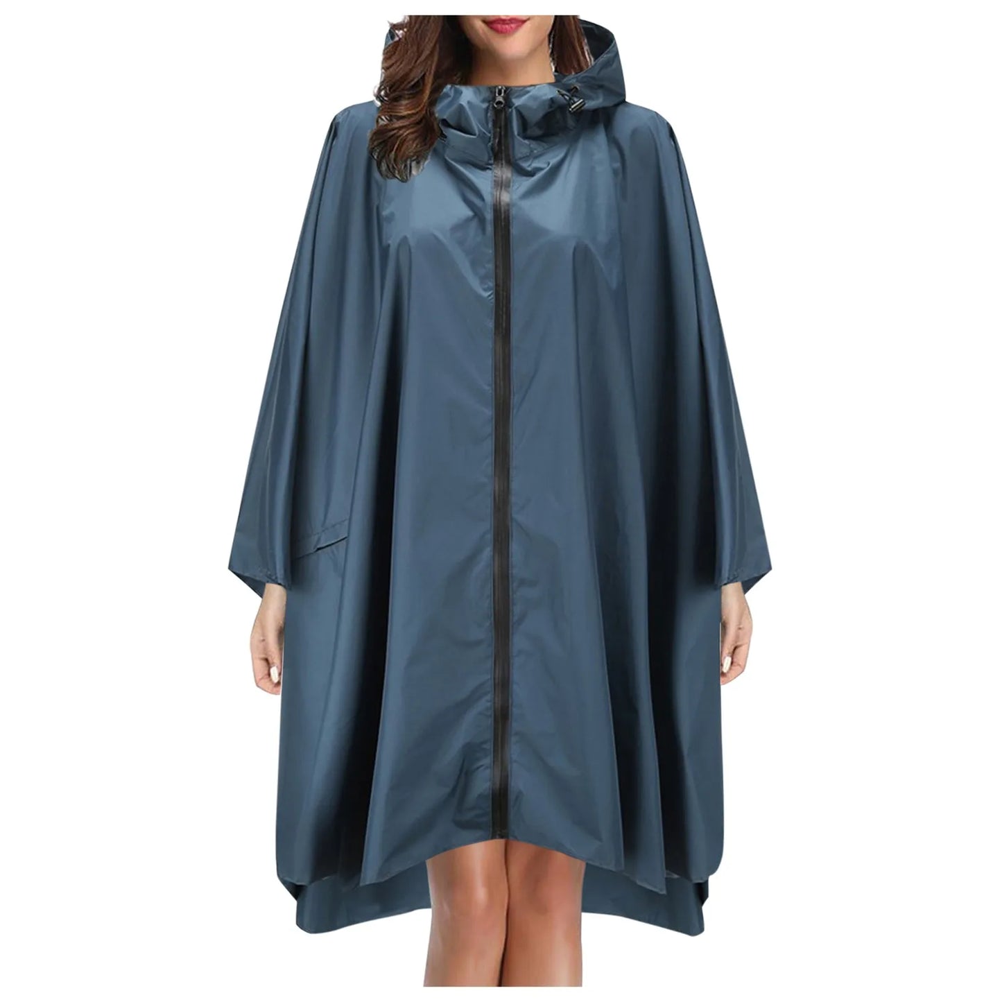 Men Women Waterproof Thick Hooded Rain Coat