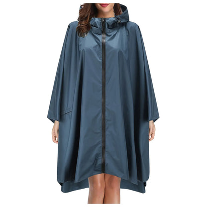 Men Women Waterproof Thick Hooded Rain Coat