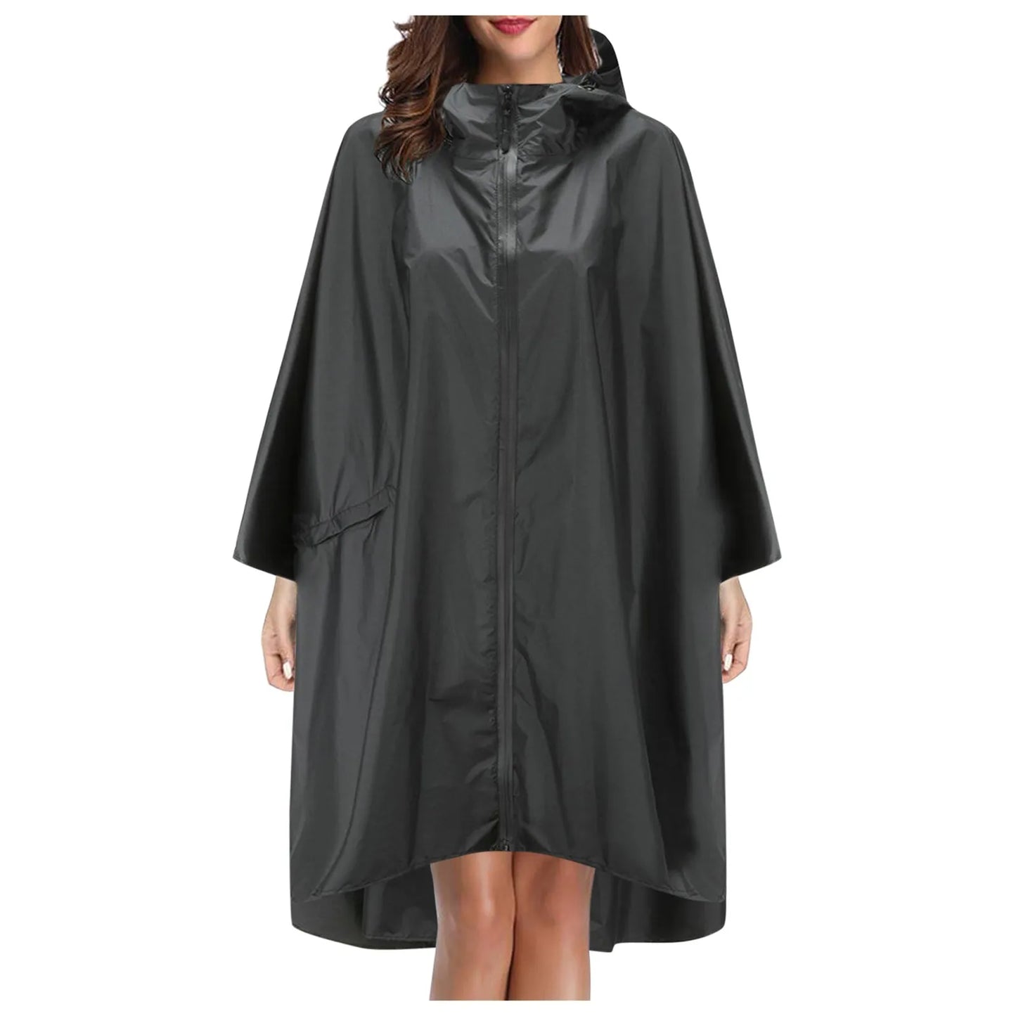 Men Women Waterproof Thick Hooded Rain Coat