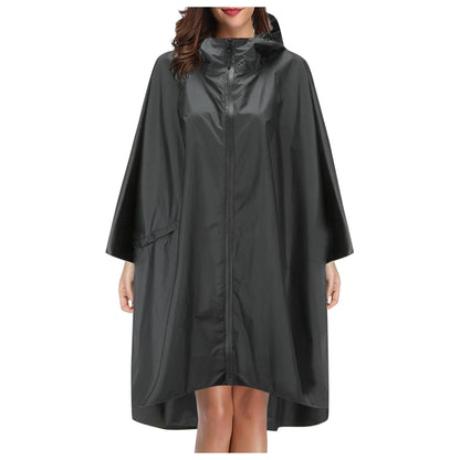 Men Women Waterproof Thick Hooded Rain Coat