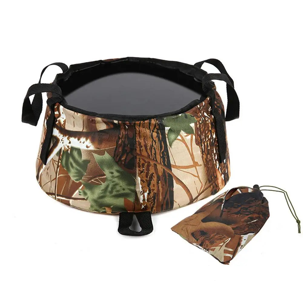 Folding Portable Wash Basin. Collapsible Water Bucket