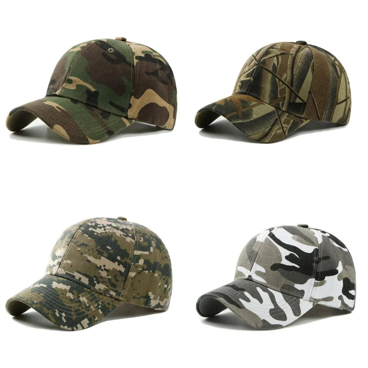 Camouflage Print Baseball Caps
