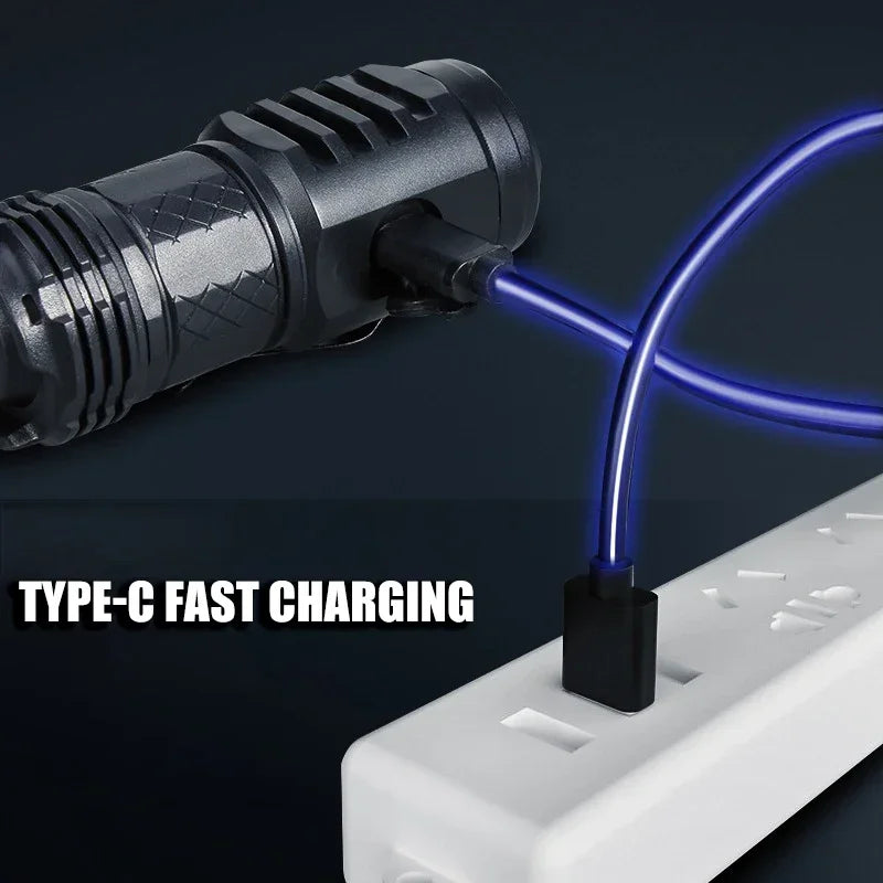 Super Bright Rechargeable USB Waterproof Flashlight