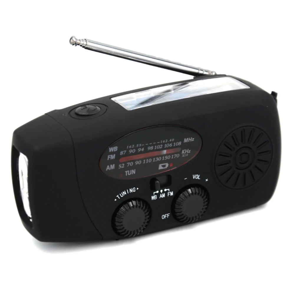 Solar Power Hand Crank Multifunctional NOAA Radio
