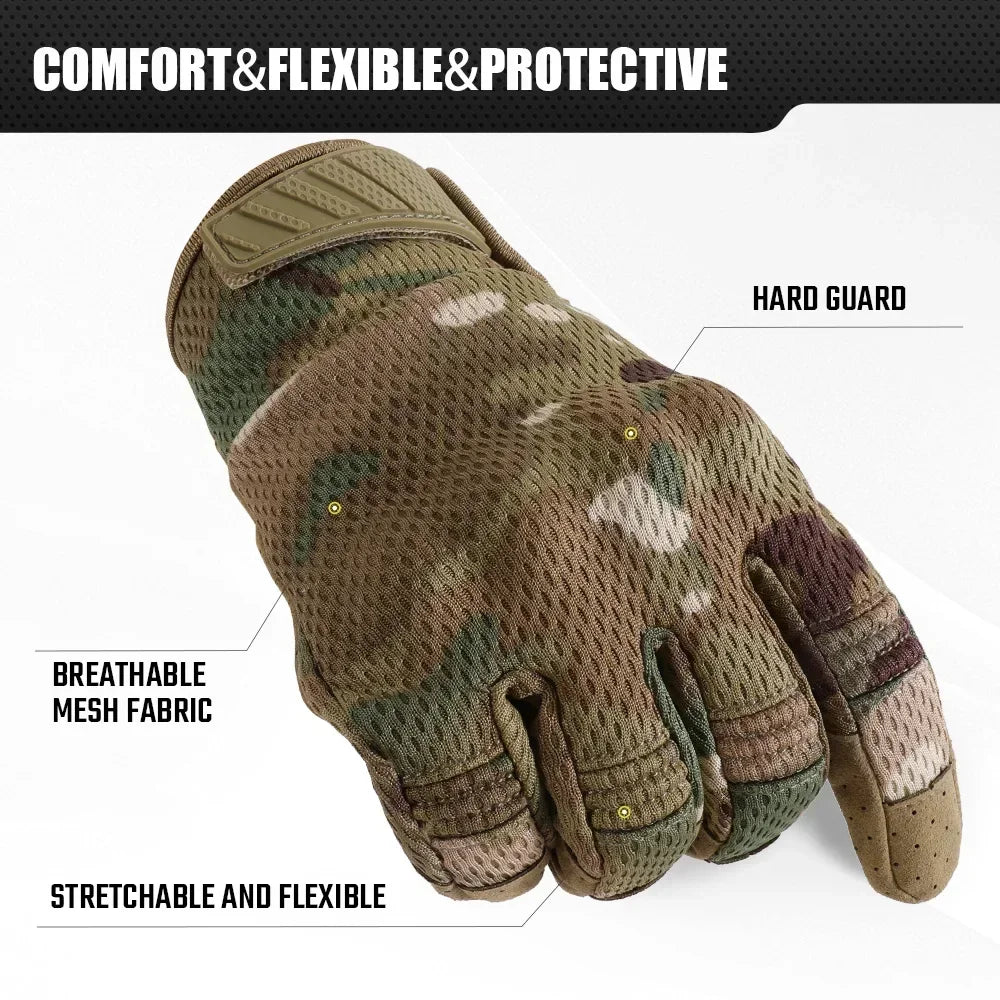 Camo Touch Screen Tactical Gloves