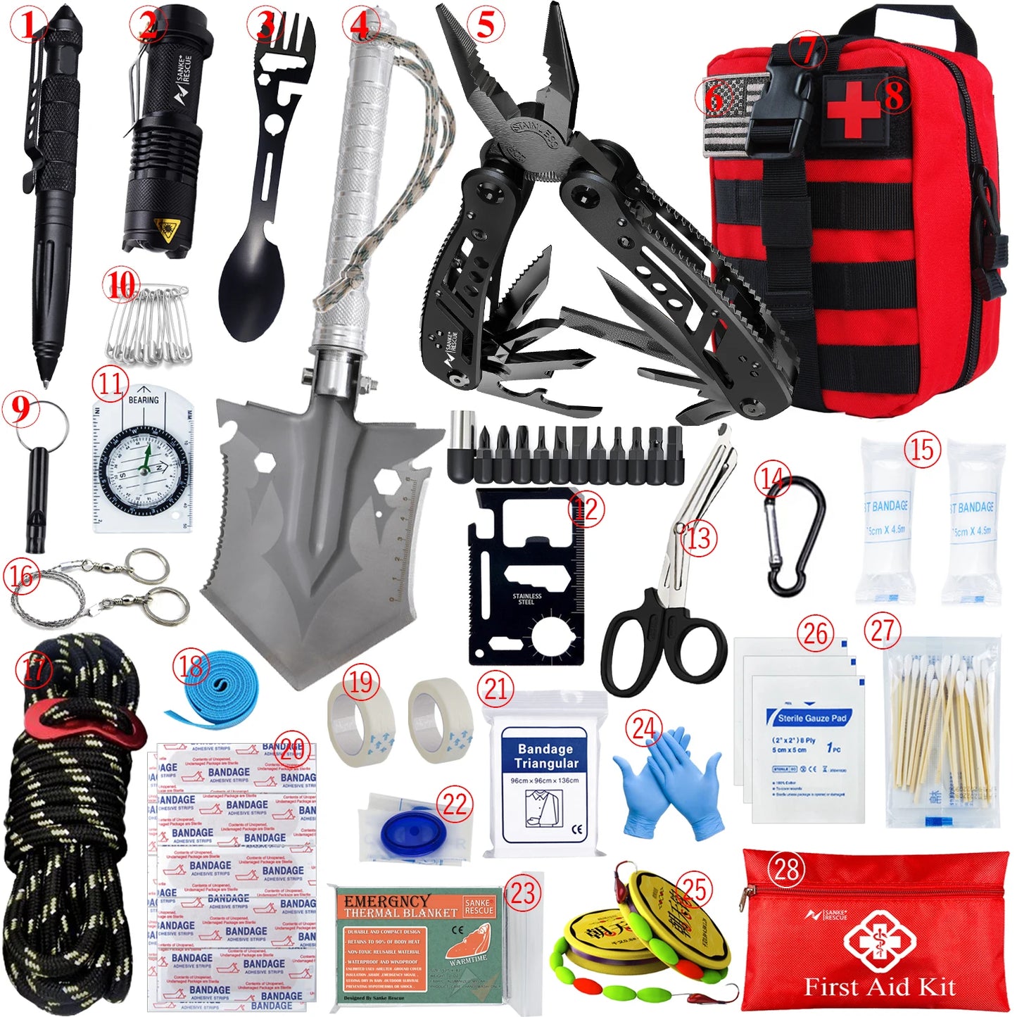 Full Set Survival First Aid Kit