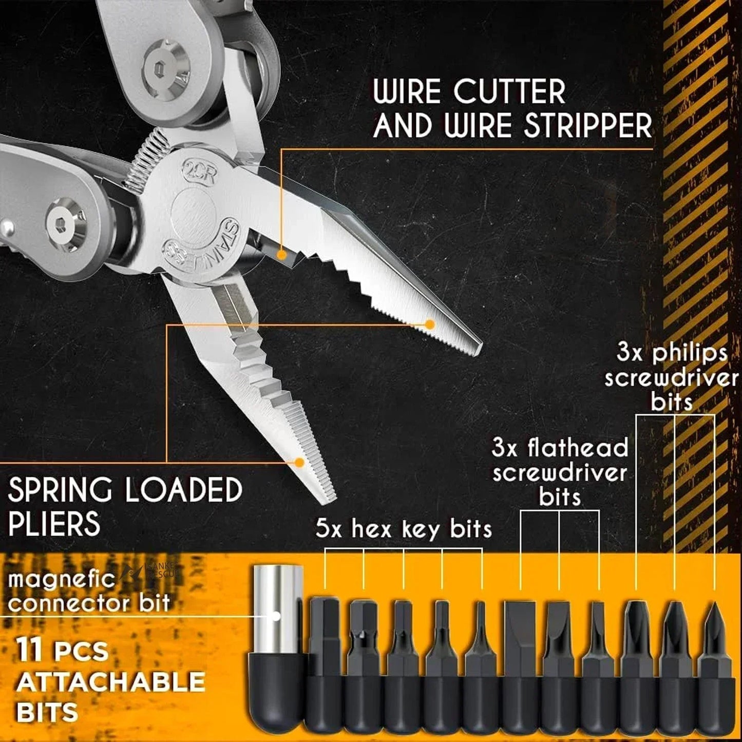 Multitool 24-in-1 Pliers with Professional Multi-tool