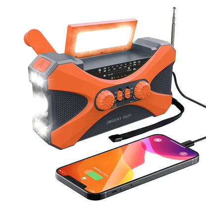 Solar Power Hand Crank Multifunctional NOAA Radio